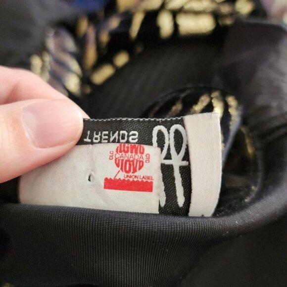 Vintage Joseph Ribkoff trends black and gold velvet zebra print cardigan - Picture 9 of 10